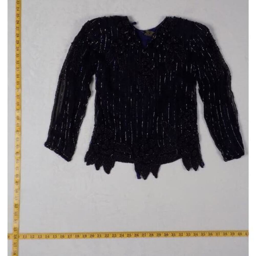 Vintage VTG Mark & John Sequin Bead Like‎ New Blouse S Small India